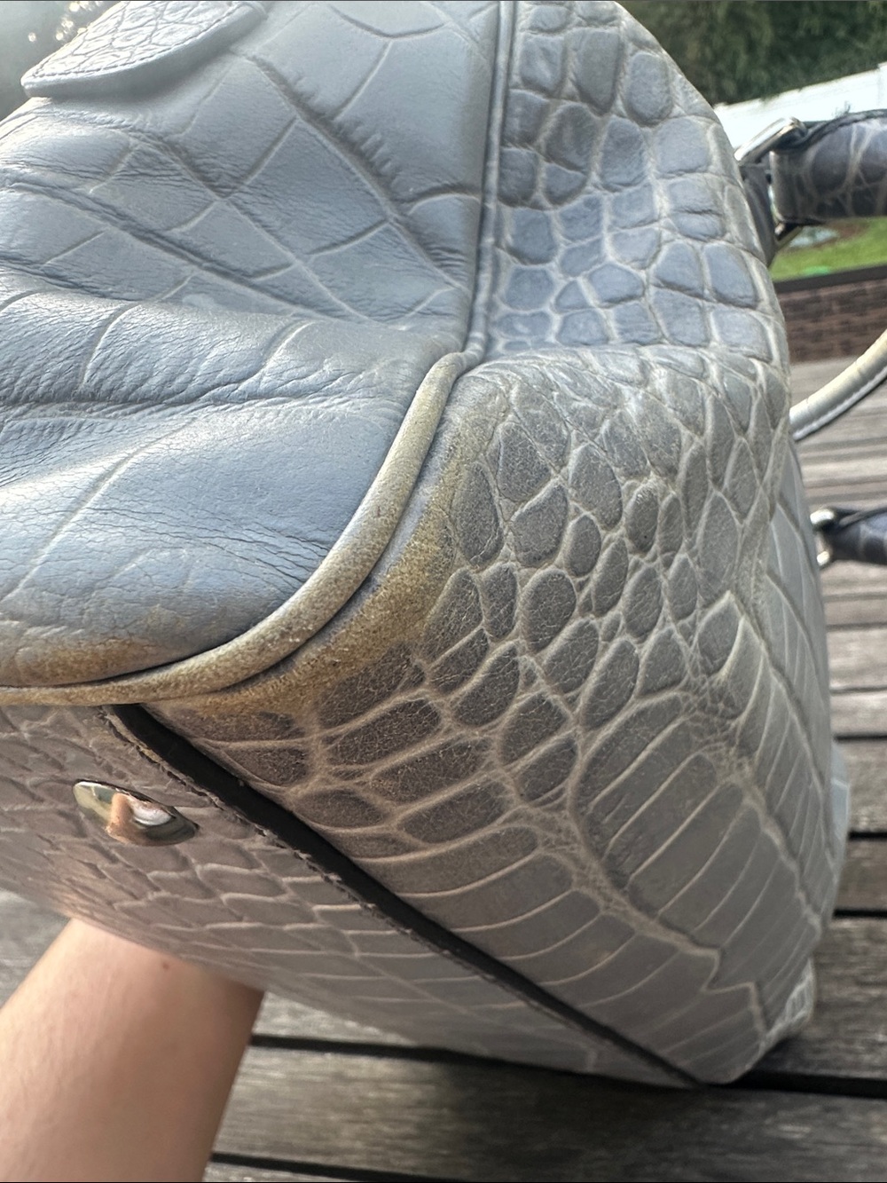 Coach Legacy Croc-Embossed Haley Satchel - Picture 10 of 13